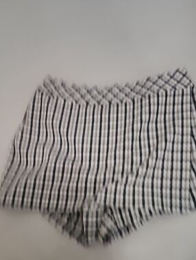 High-Waist Black & White Striped Women’s Shorts